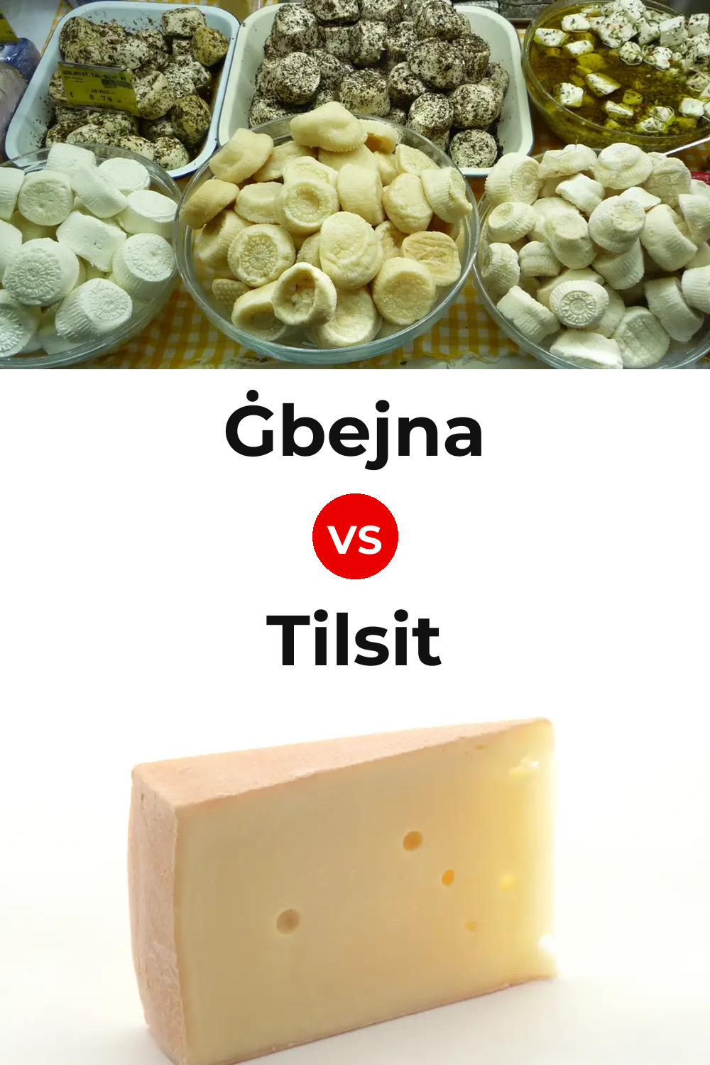 Ġbejna Cheese vs Tilsit Cheese Pinterest comparison