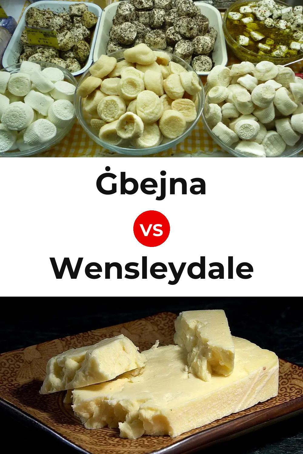 Ġbejna Cheese vs Wensleydale Cheese Pinterest comparison