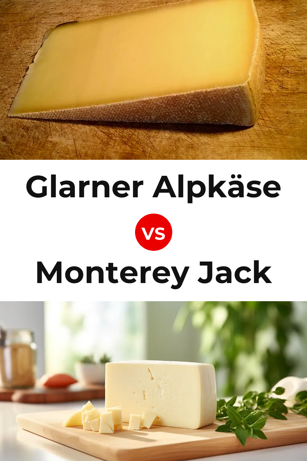 Glarner Alpkäse Cheese vs Monterey Jack Cheese Pinterest comparison