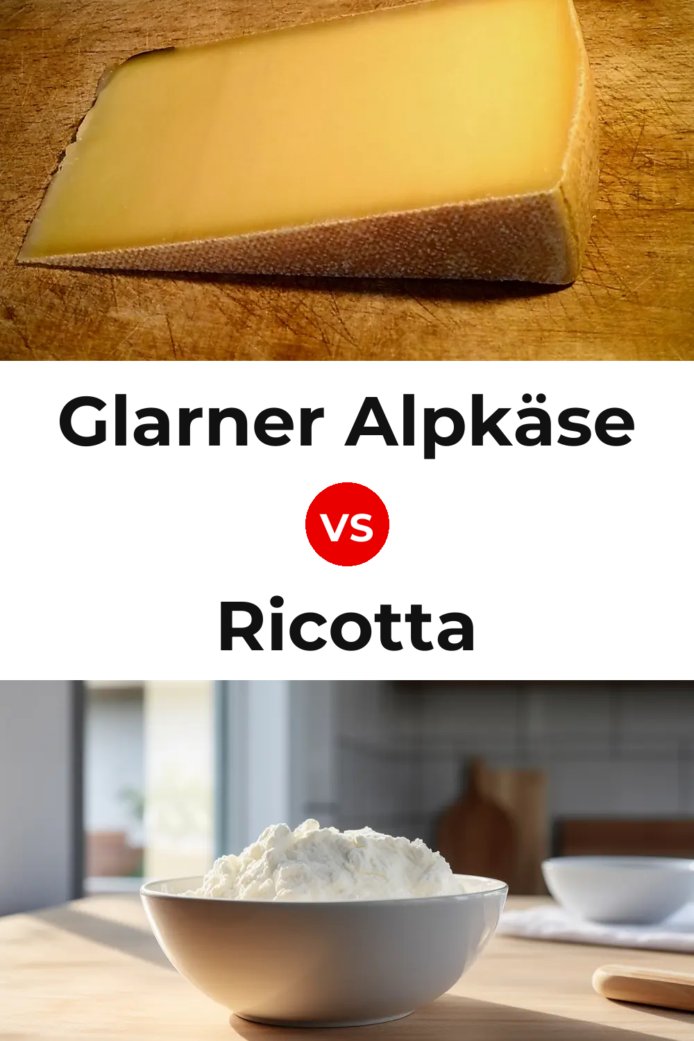Glarner Alpkäse Cheese vs Ricotta Cheese Pinterest comparison