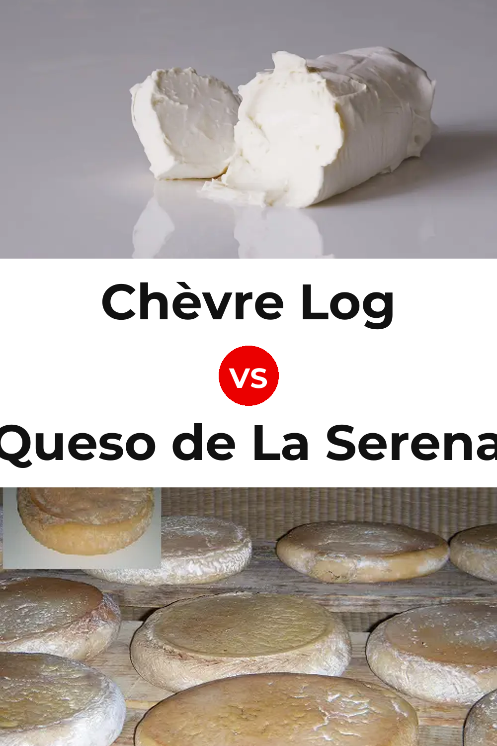 Chèvre Log Cheese vs Queso de La Serena Pinterest comparison