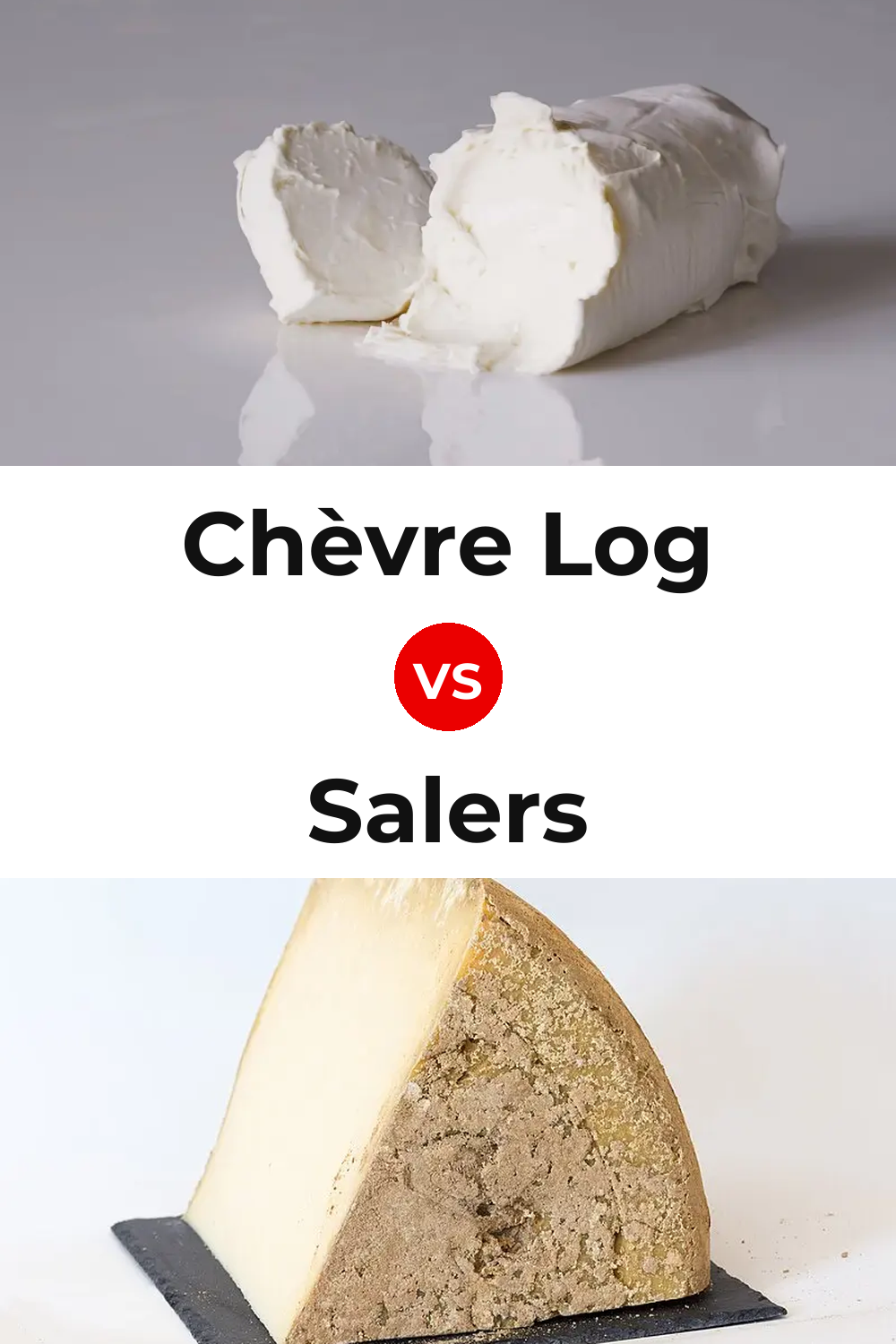 Chèvre Log Cheese vs Salers Cheese Pinterest comparison