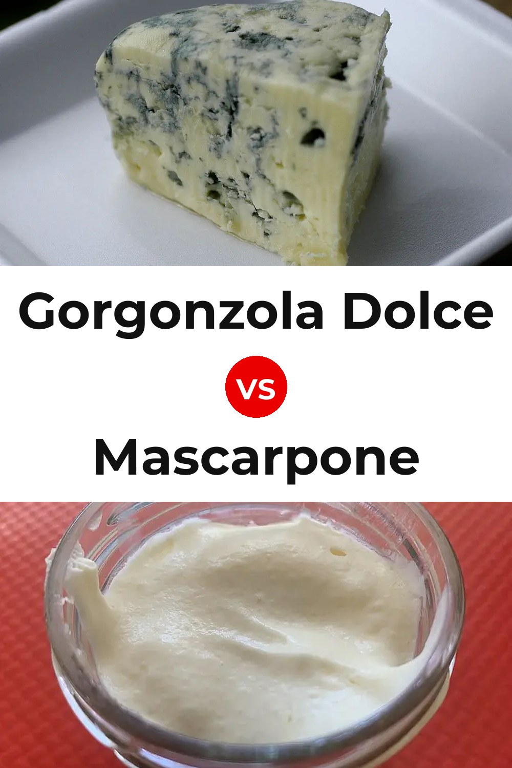 Gorgonzola Dolce Cheese vs Mascarpone Cheese Pinterest comparison