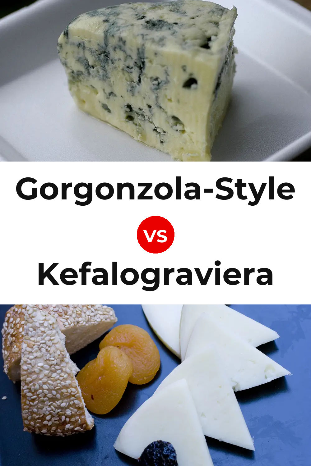 Gorgonzola-Style Cheese vs Kefalograviera Cheese Pinterest comparison
