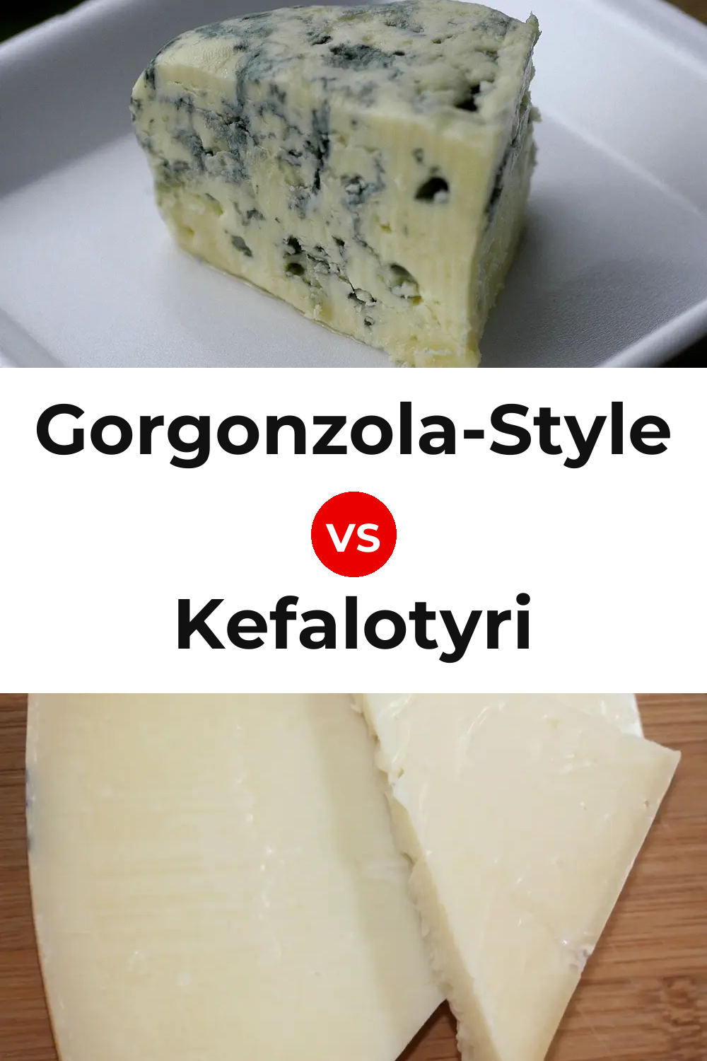 Gorgonzola-Style Cheese vs Kefalotyri Cheese Pinterest comparison
