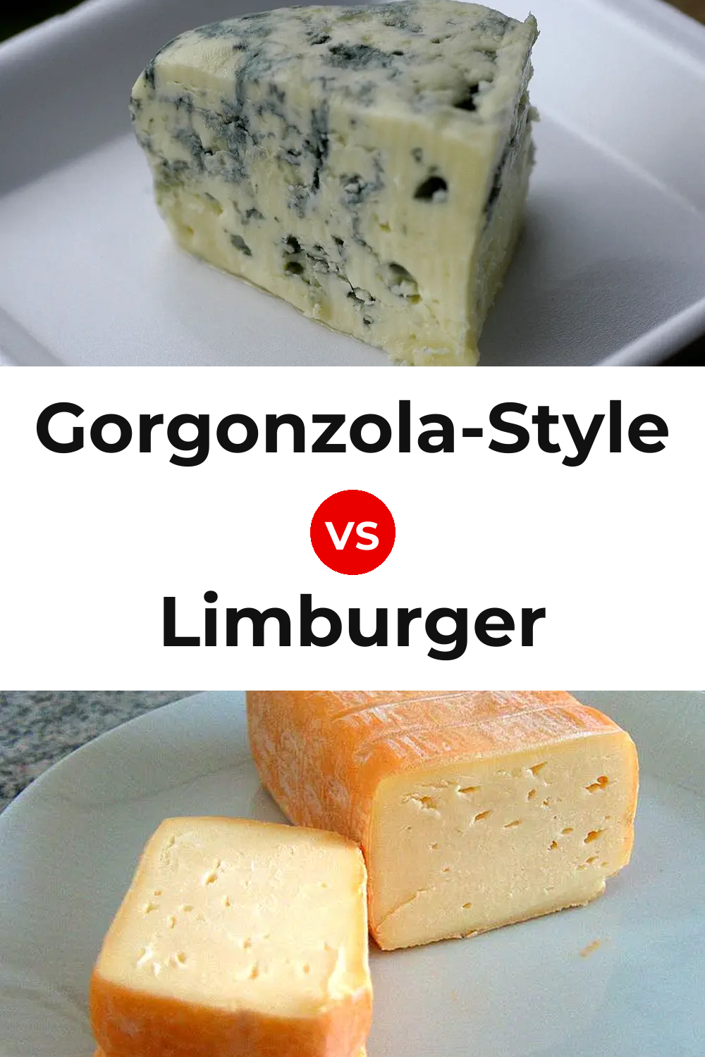 Gorgonzola-Style Cheese vs Limburger Cheese Pinterest comparison