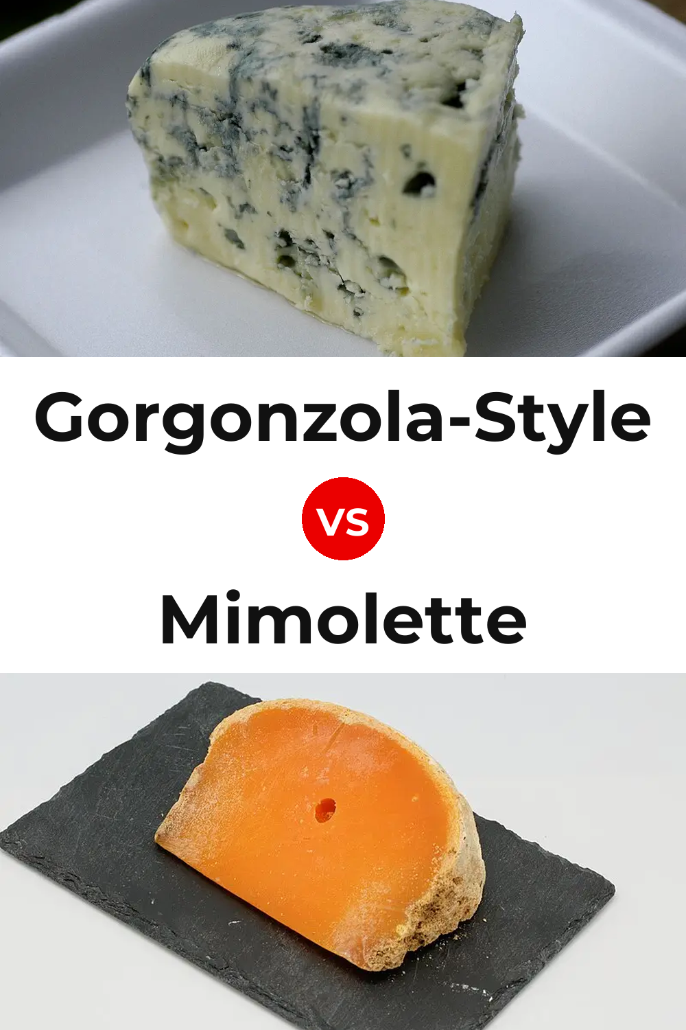 Gorgonzola-Style Cheese vs Mimolette Cheese Pinterest comparison