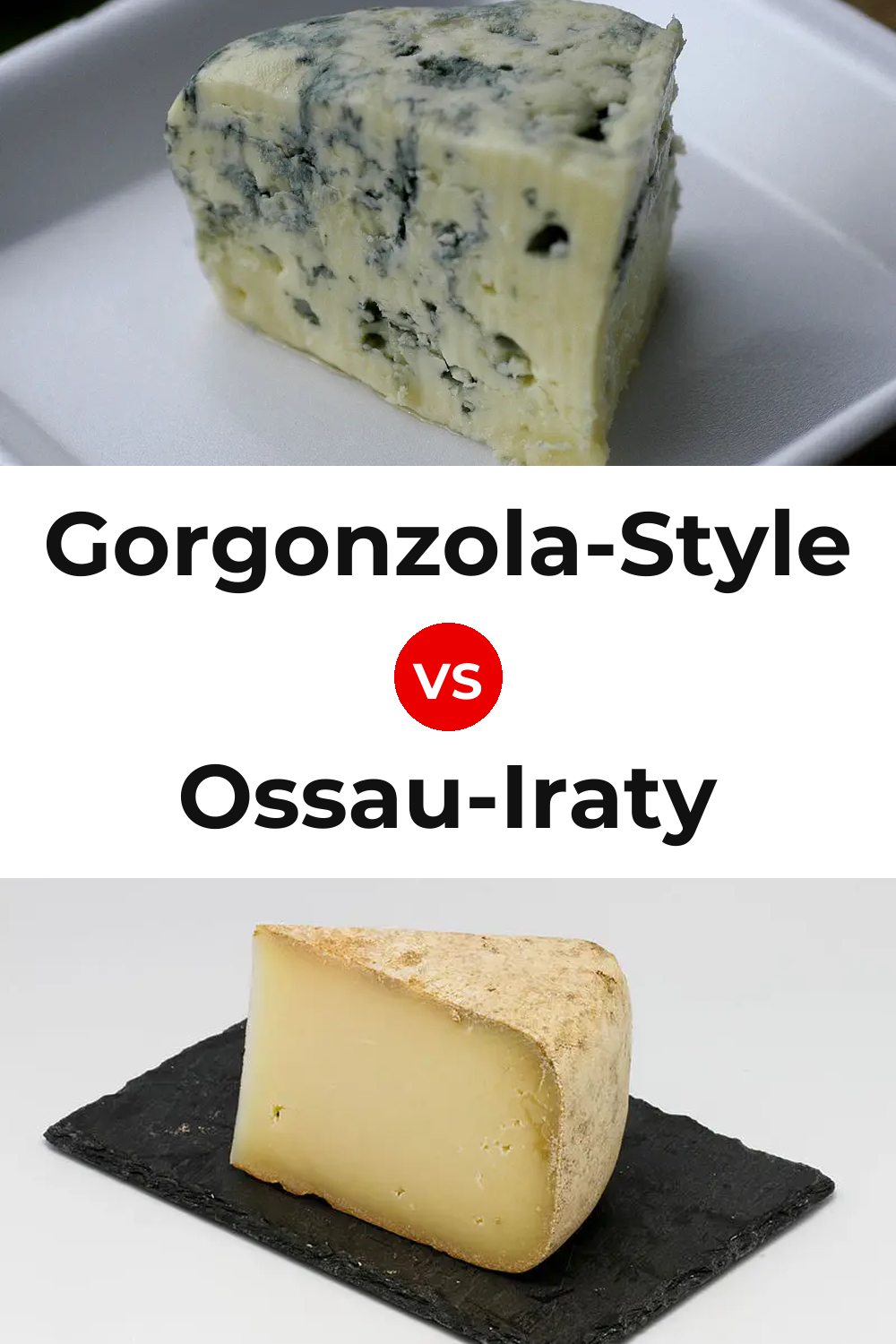 Gorgonzola-Style Cheese vs Ossau-Iraty Cheese Pinterest comparison