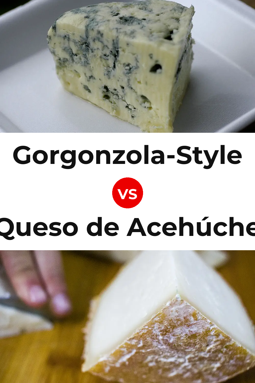 Gorgonzola-Style Cheese vs Queso de Acehúche Pinterest comparison