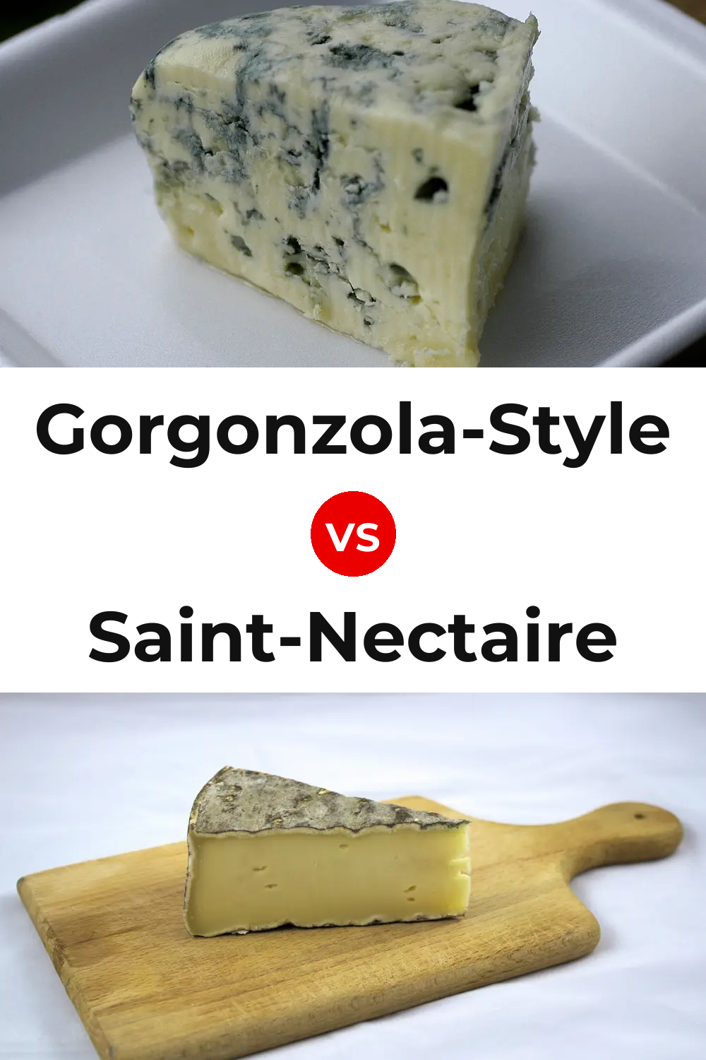 Gorgonzola-Style Cheese vs Saint-Nectaire Cheese Pinterest comparison
