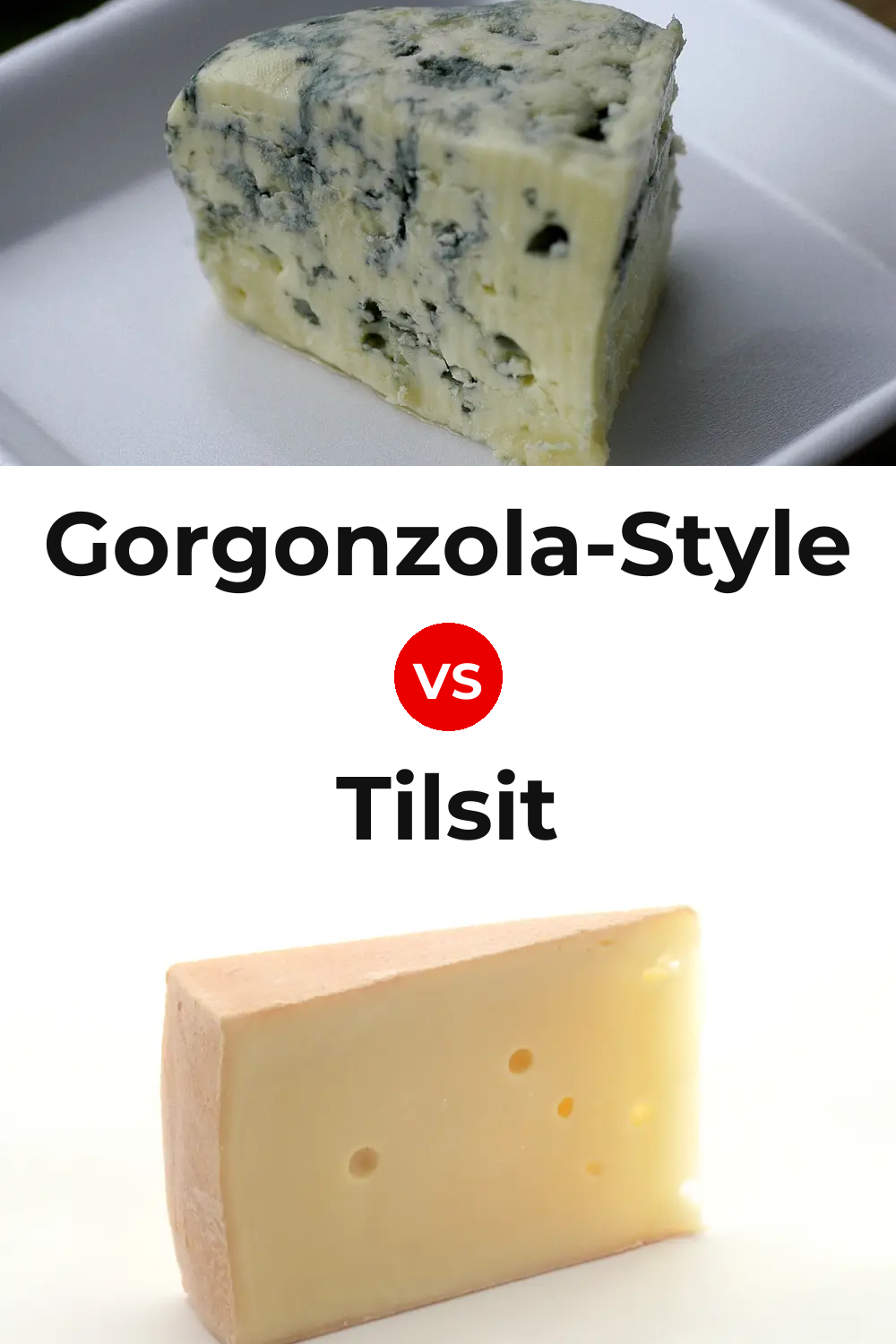 Gorgonzola-Style Cheese vs Tilsit Cheese Pinterest comparison