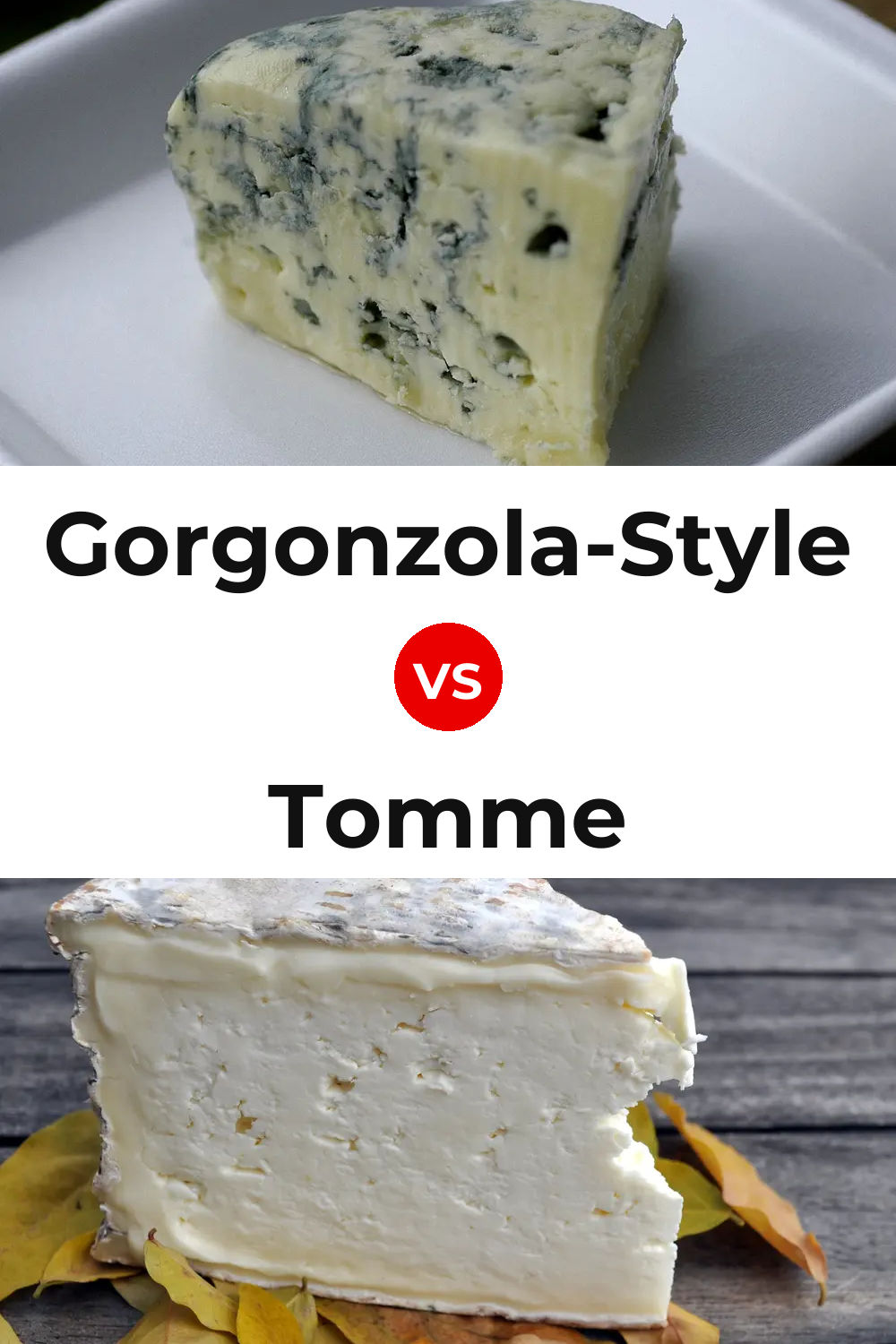 Gorgonzola-Style Cheese vs Tomme Cheese Pinterest comparison