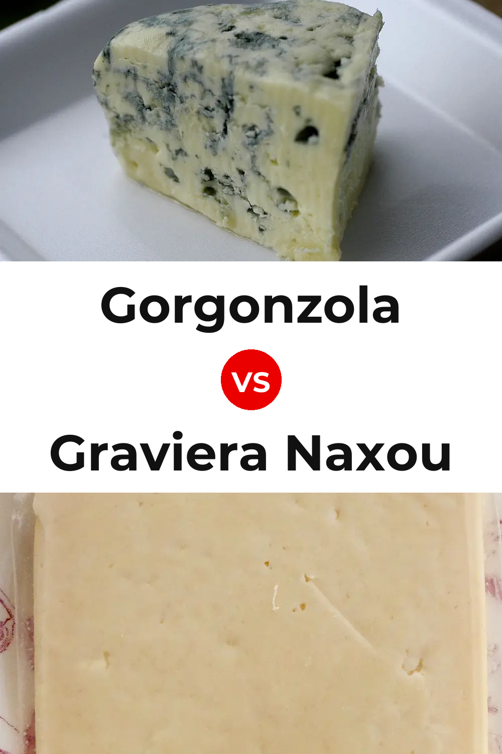 Gorgonzola Cheese vs Graviera Naxou Cheese Pinterest comparison