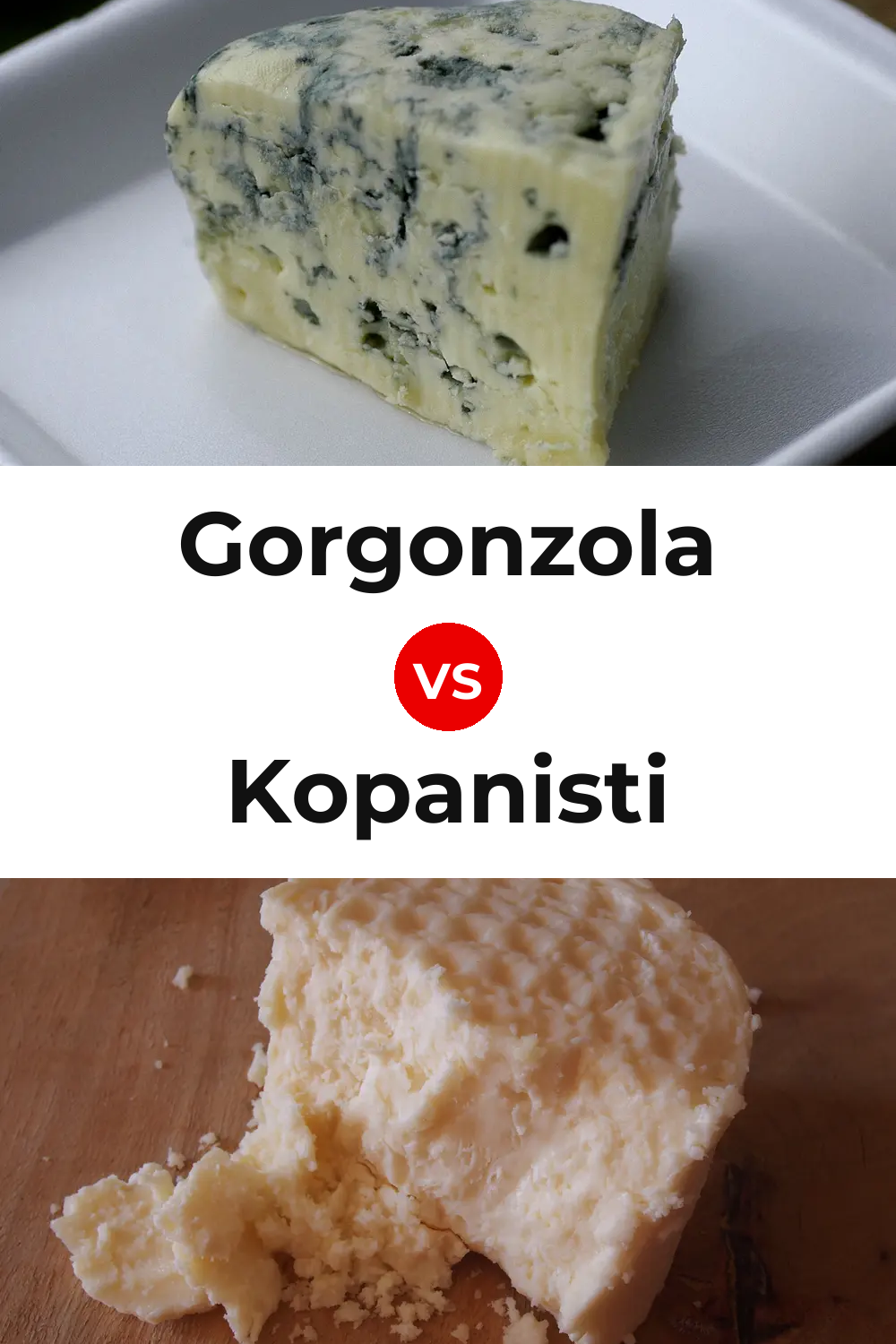 Gorgonzola Cheese vs Kopanisti Cheese Pinterest comparison