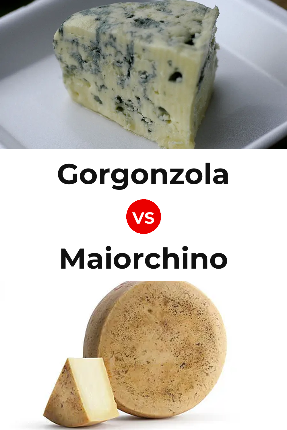 Gorgonzola Cheese vs Maiorchino Cheese Pinterest comparison
