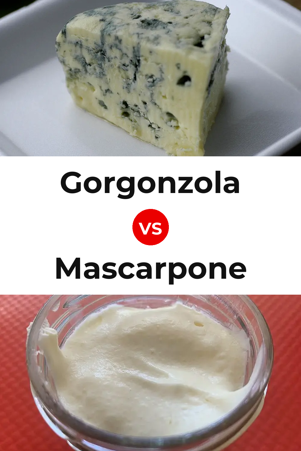 Gorgonzola Cheese vs Mascarpone Cheese Pinterest comparison