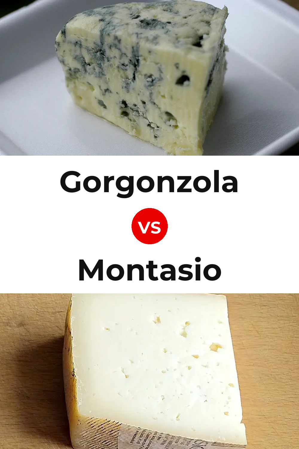 Gorgonzola Cheese vs Montasio Cheese Pinterest comparison