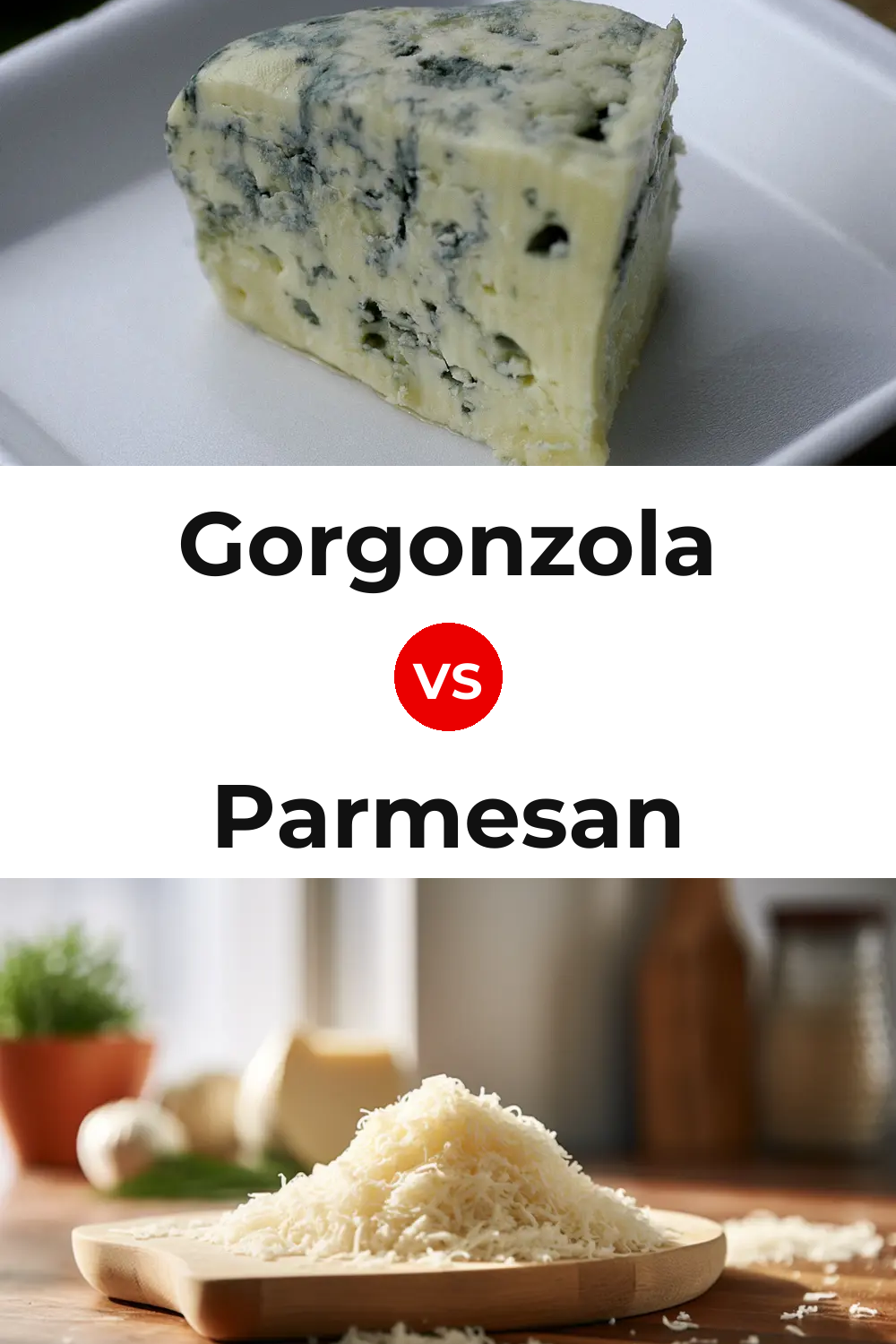 Gorgonzola Cheese vs Parmesan Cheese Pinterest comparison