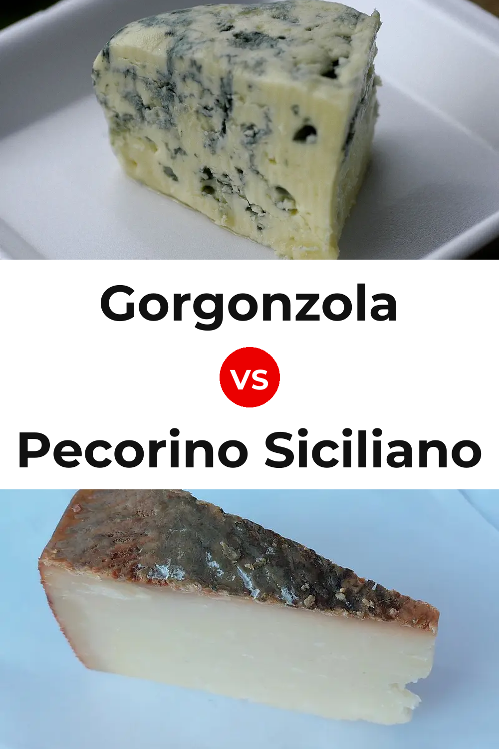 Gorgonzola Cheese vs Pecorino Siciliano Cheese Pinterest comparison