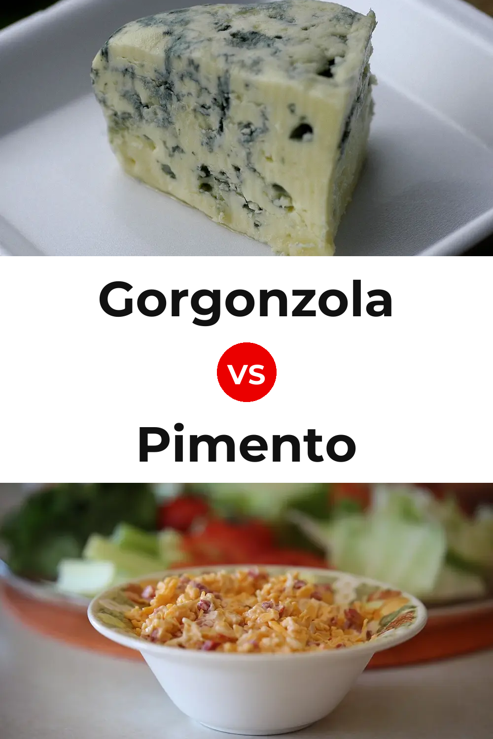 Gorgonzola Cheese vs Pimento Cheese Pinterest comparison