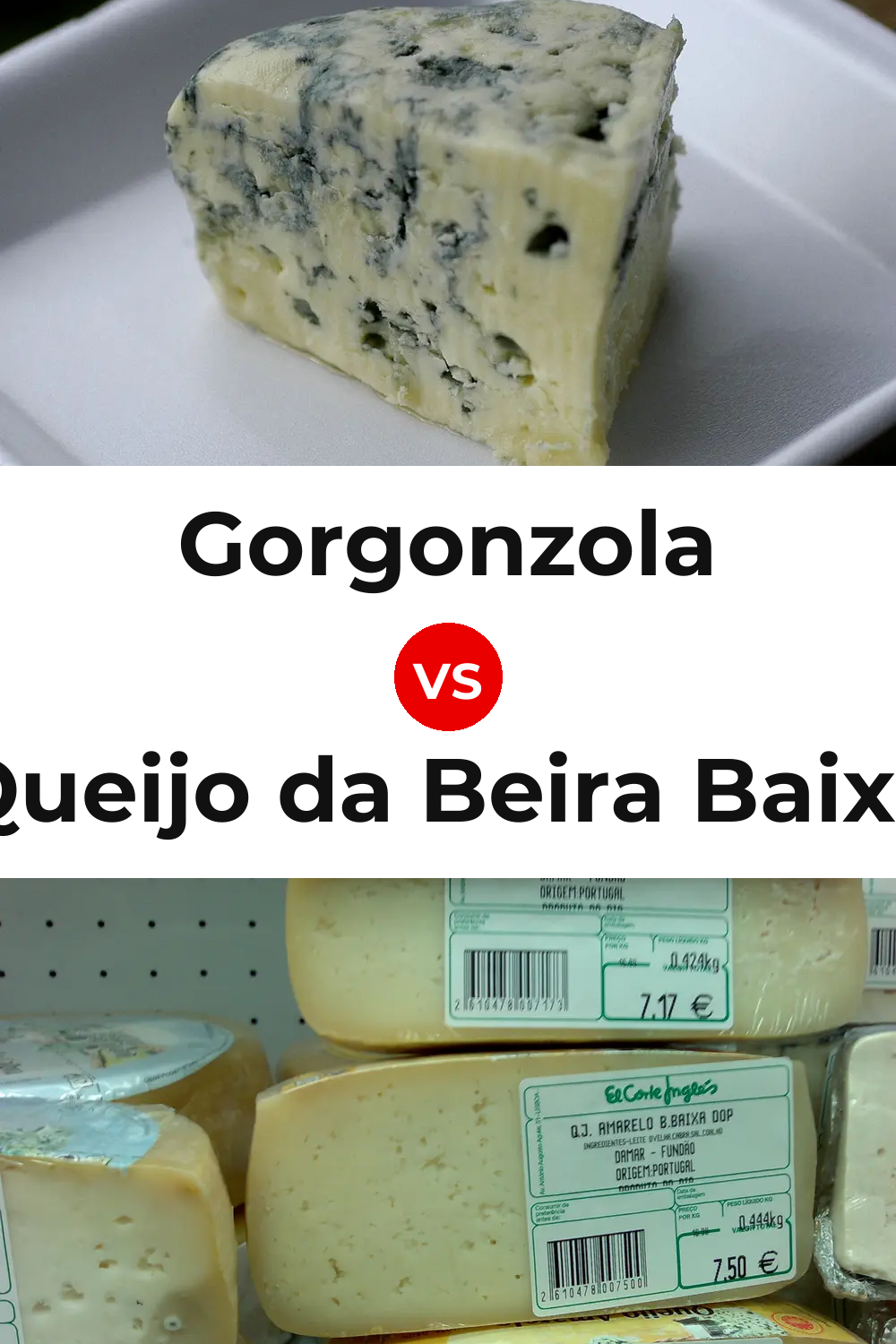 Gorgonzola Cheese vs Queijo da Beira Baixa Pinterest comparison