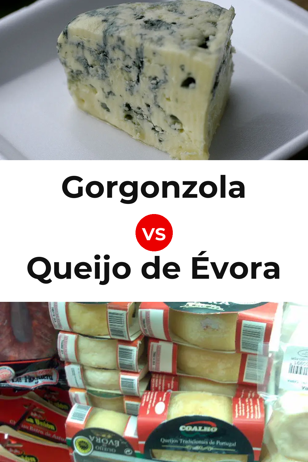 Gorgonzola Cheese vs Queijo de Évora Pinterest comparison