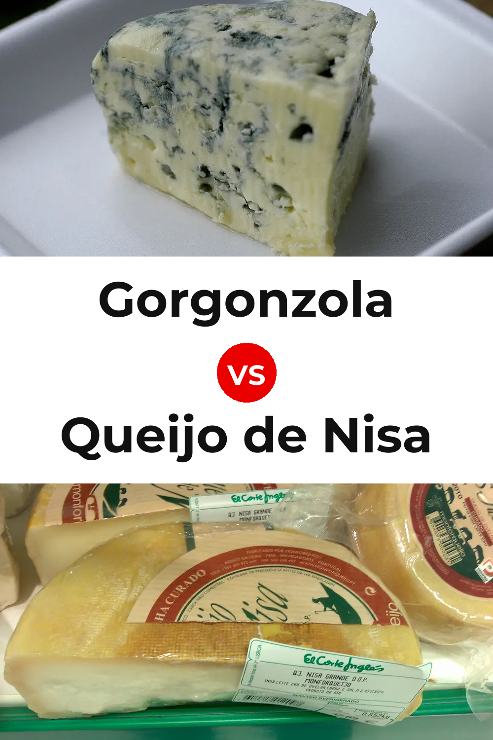 Gorgonzola Cheese vs Queijo de Nisa Pinterest comparison