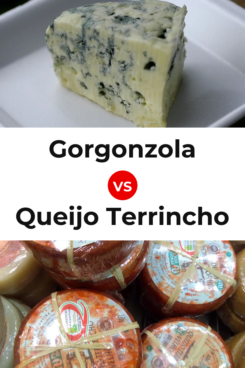 Gorgonzola Cheese vs Queijo Terrincho Pinterest comparison