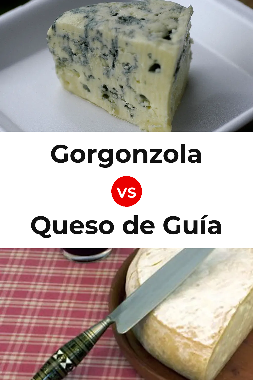 Gorgonzola Cheese vs Queso de Guía Pinterest comparison