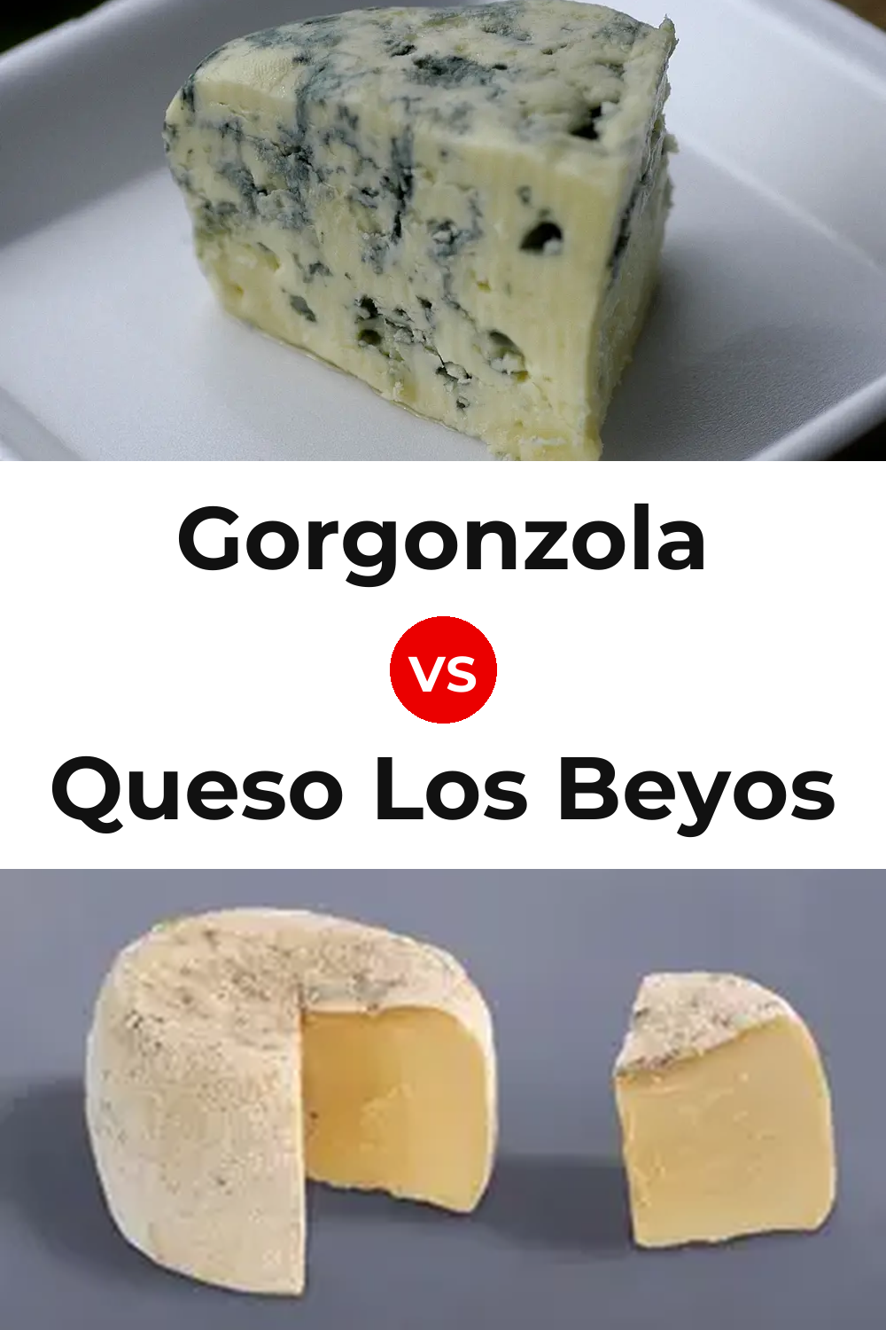 Gorgonzola Cheese vs Queso Los Beyos Pinterest comparison