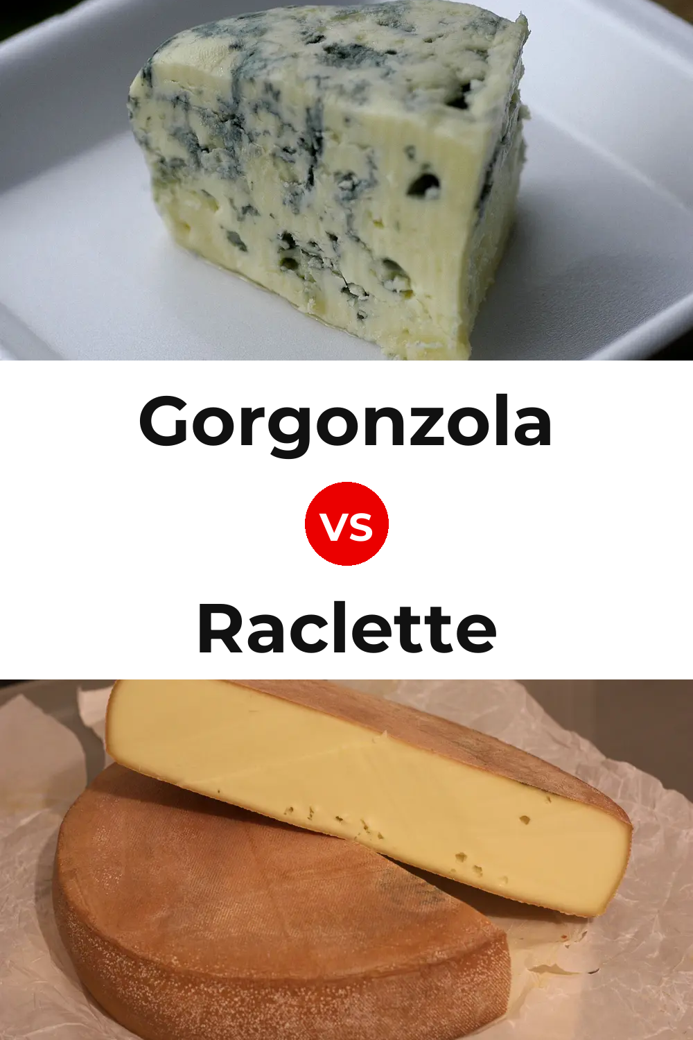 Gorgonzola Cheese vs Raclette Cheese Pinterest comparison
