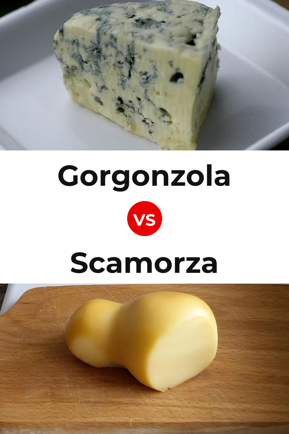 Gorgonzola Cheese vs Scamorza Cheese Pinterest comparison