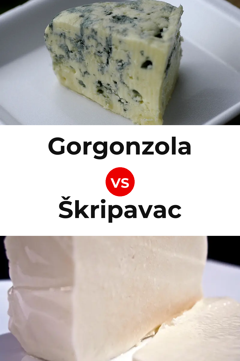 Gorgonzola Cheese vs Škripavac Cheese Pinterest comparison
