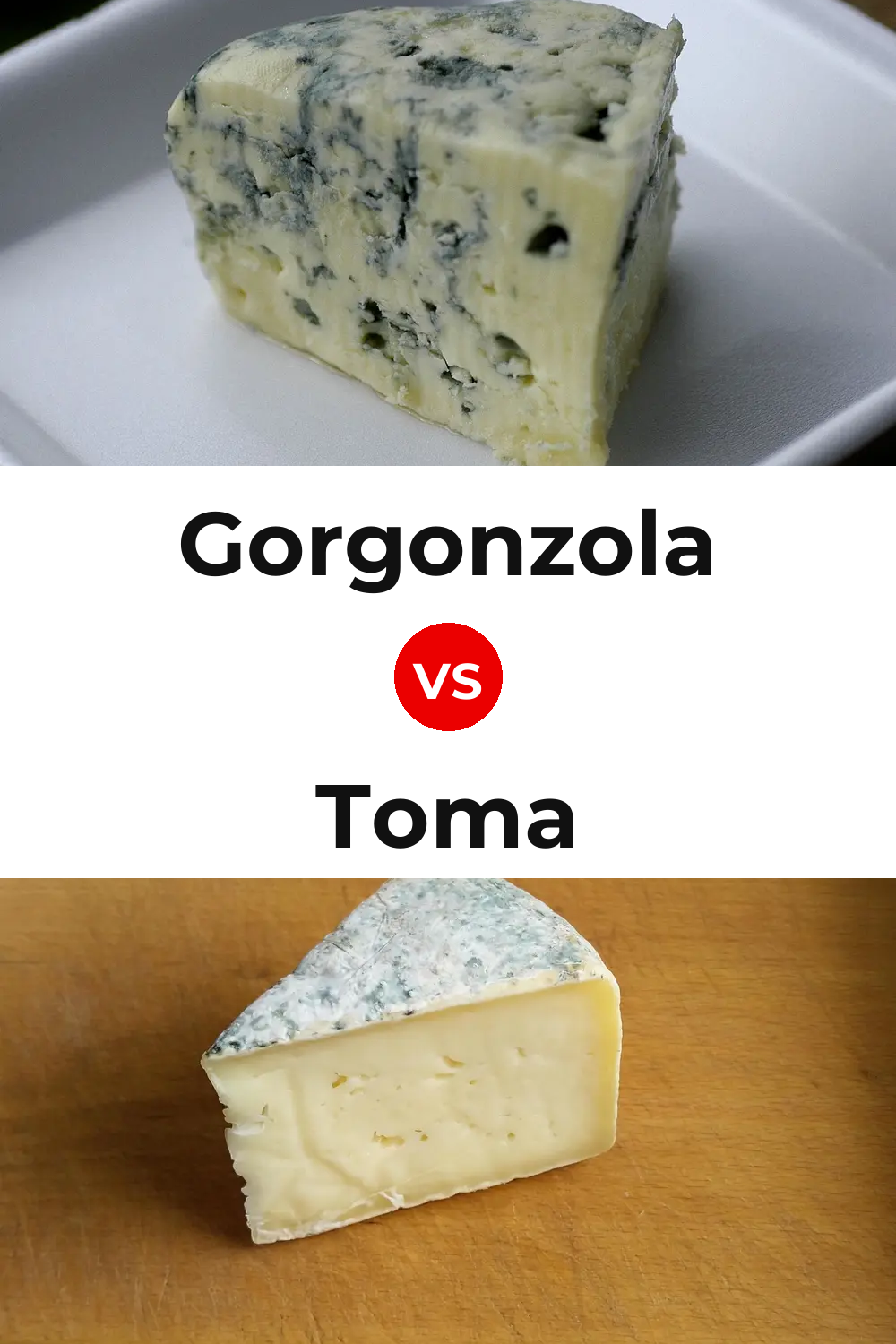 Gorgonzola Cheese vs Toma Cheese Pinterest comparison