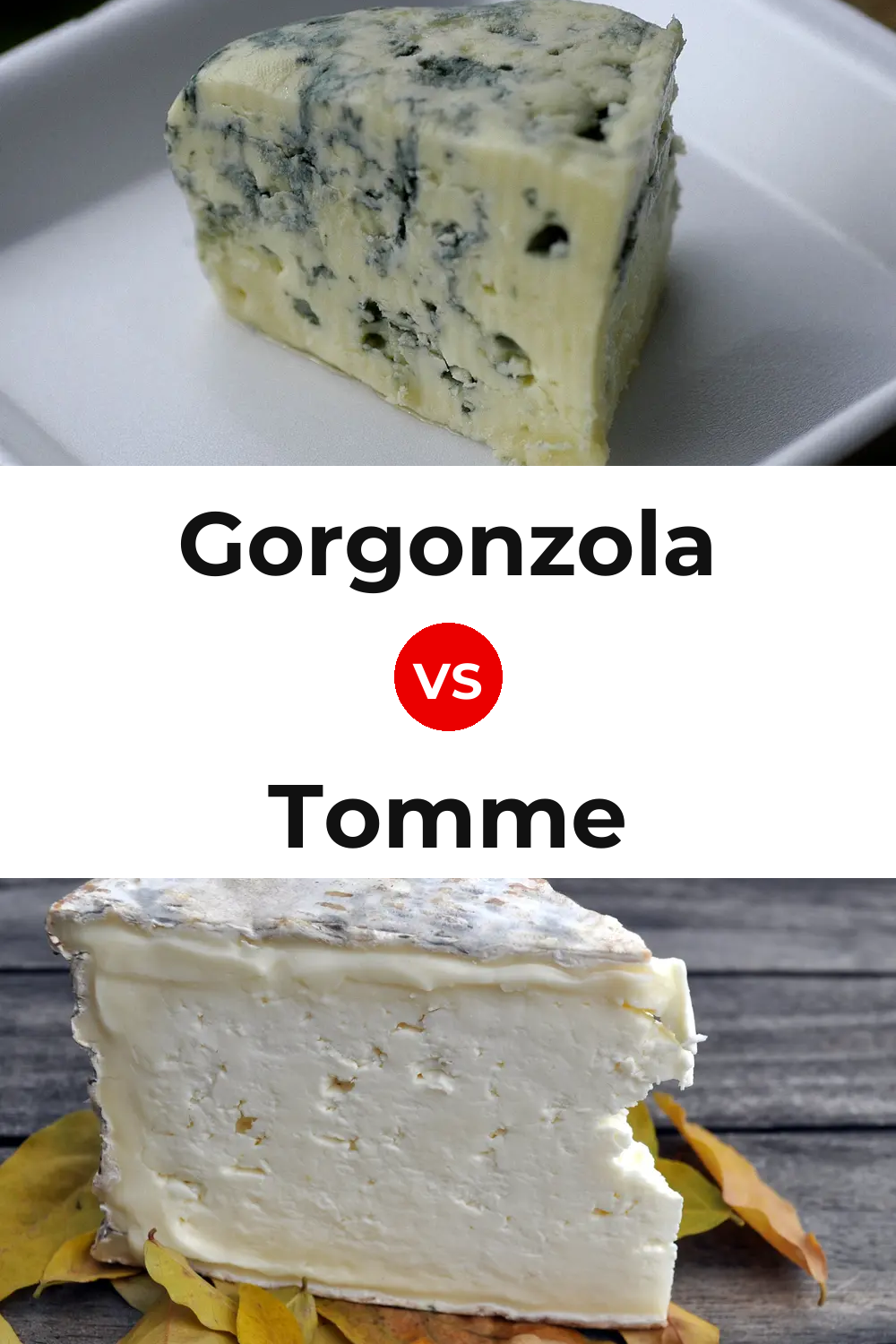 Gorgonzola Cheese vs Tomme Cheese Pinterest comparison