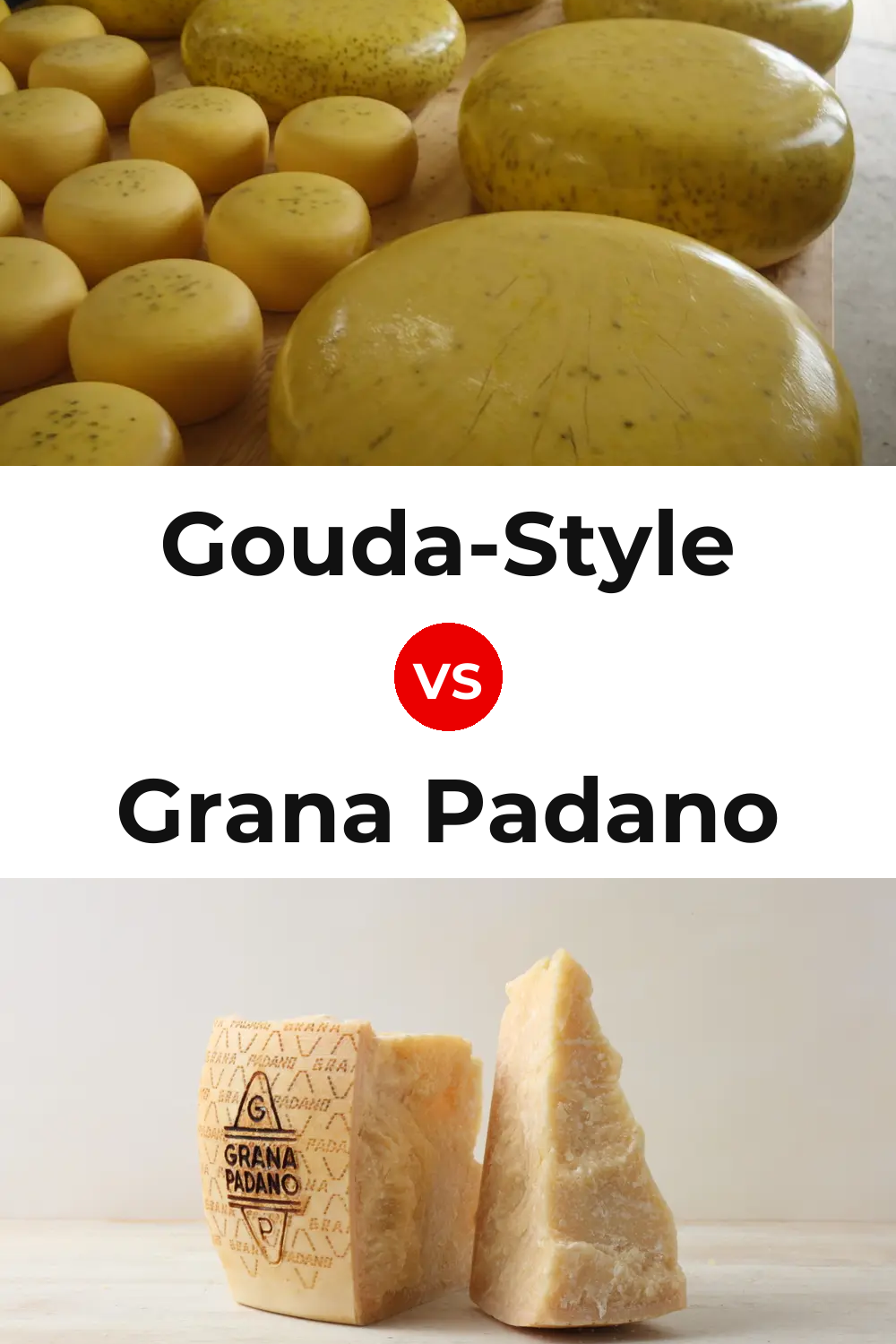 Gouda-Style Cheese vs Grana Padano Cheese Pinterest comparison