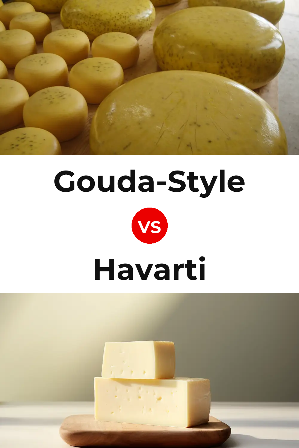 Gouda-Style Cheese vs Havarti Cheese Pinterest comparison