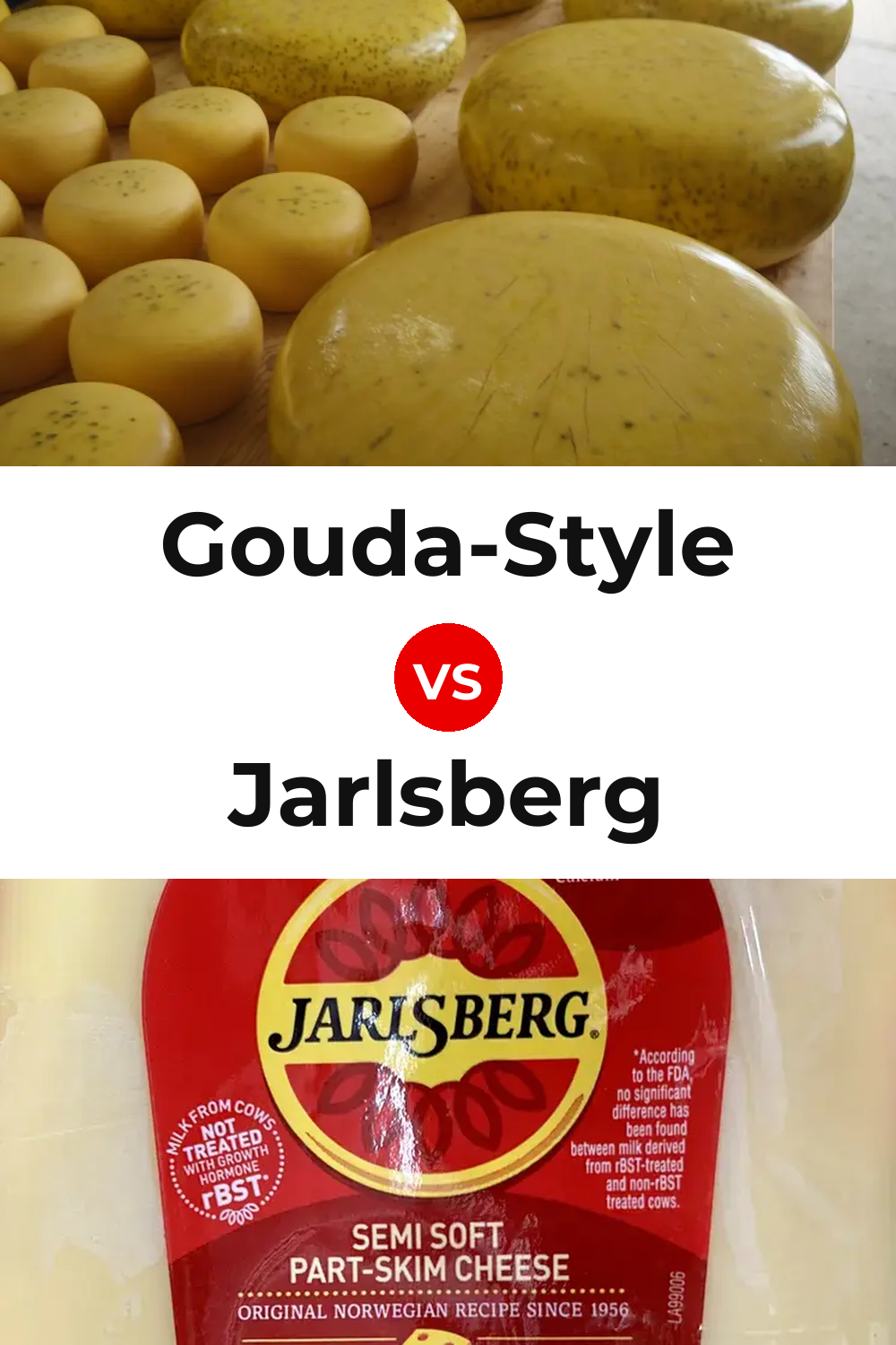 Gouda-Style Cheese vs Jarlsberg Cheese Pinterest comparison
