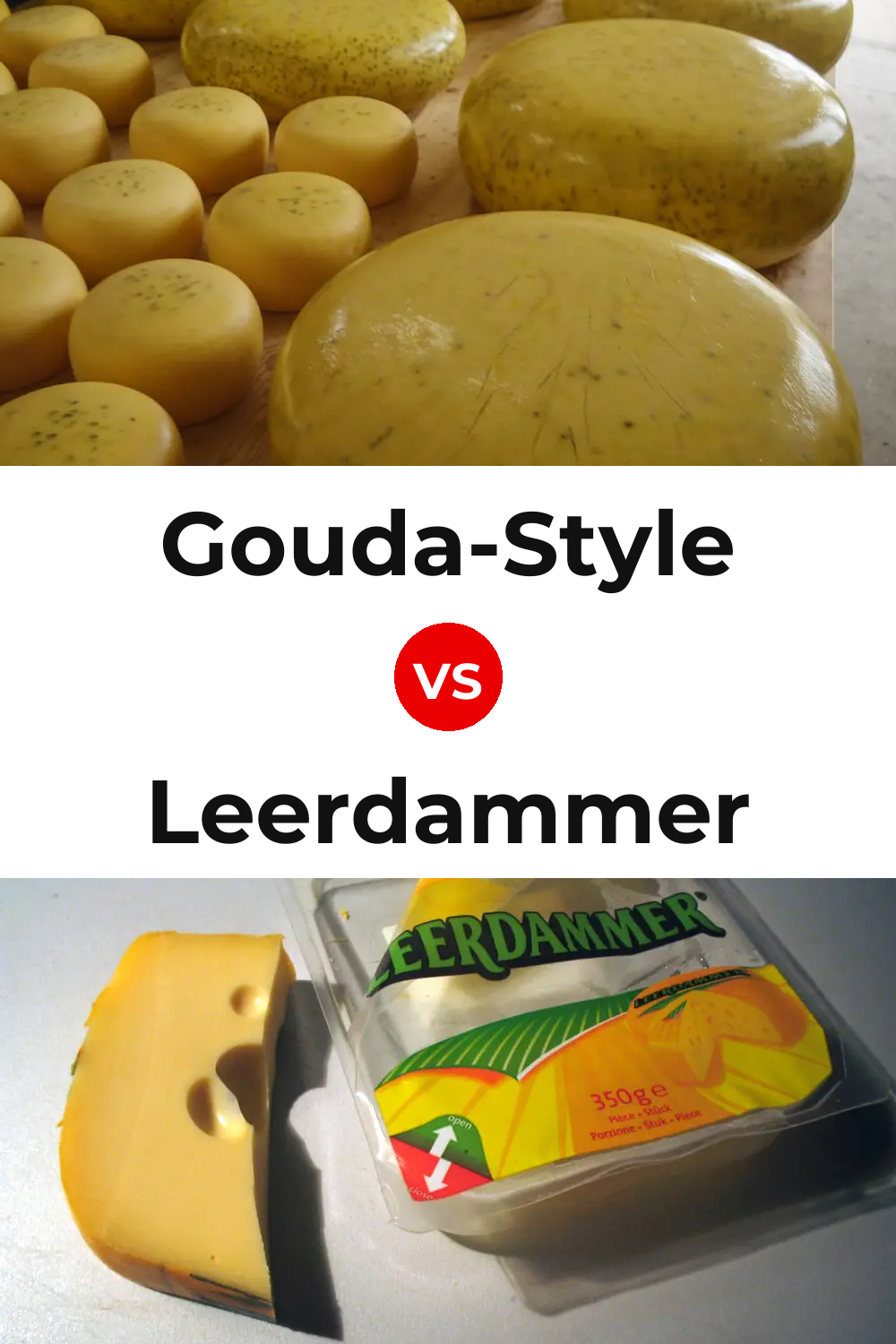 Gouda-Style Cheese vs Leerdammer Cheese Pinterest comparison