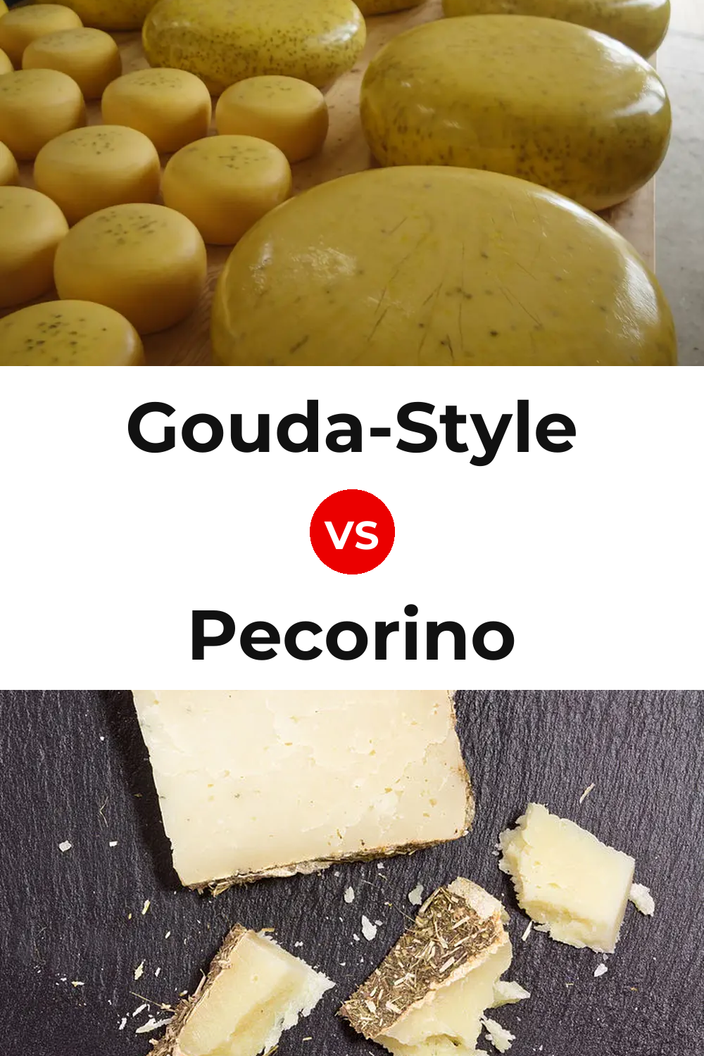 Gouda-Style Cheese vs Pecorino Cheese Pinterest comparison
