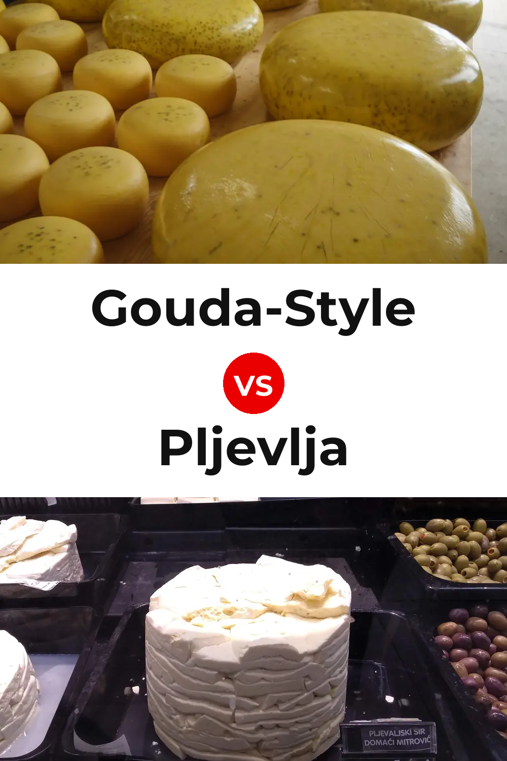 Gouda-Style Cheese vs Pljevlja Cheese Pinterest comparison