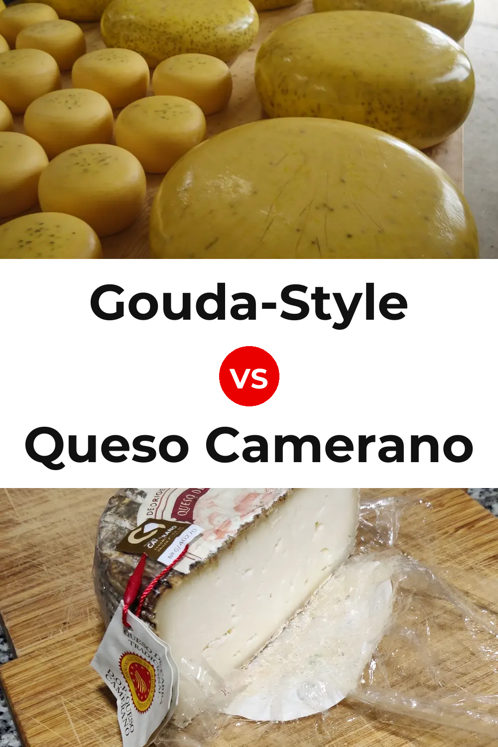 Gouda-Style Cheese vs Queso Camerano Pinterest comparison