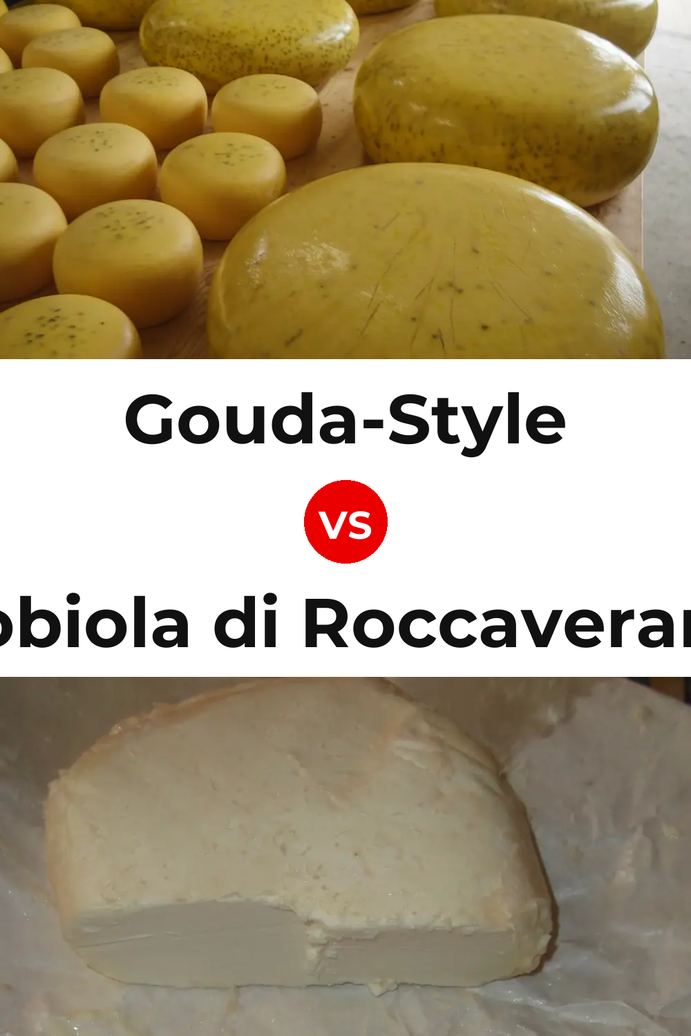 Gouda-Style Cheese vs Robiola di Roccaverano Cheese Pinterest comparison