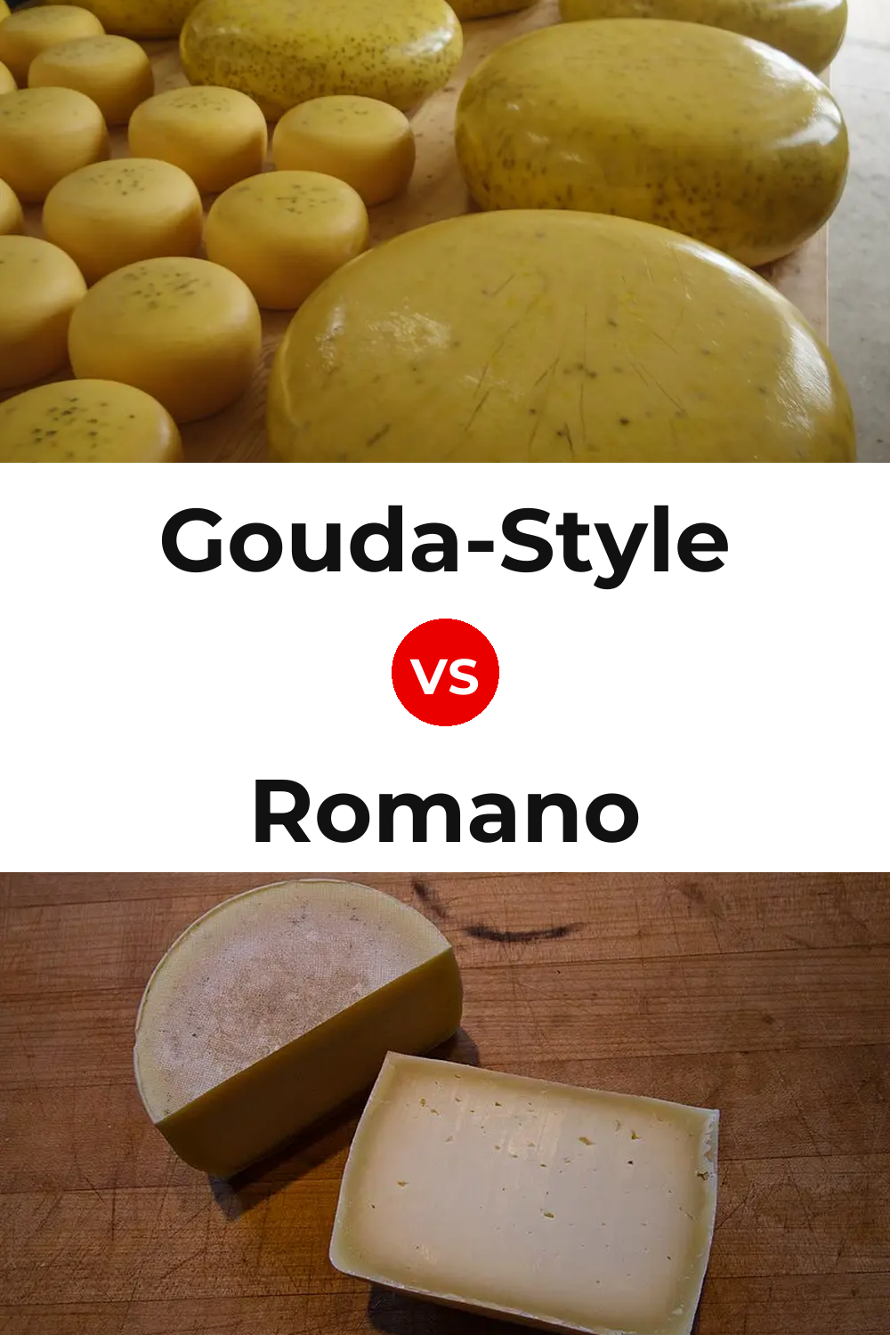 Gouda-Style Cheese vs Romano Cheese Pinterest comparison