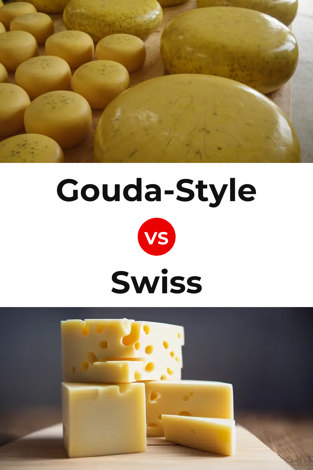 Gouda-Style Cheese vs Swiss Cheese Pinterest comparison