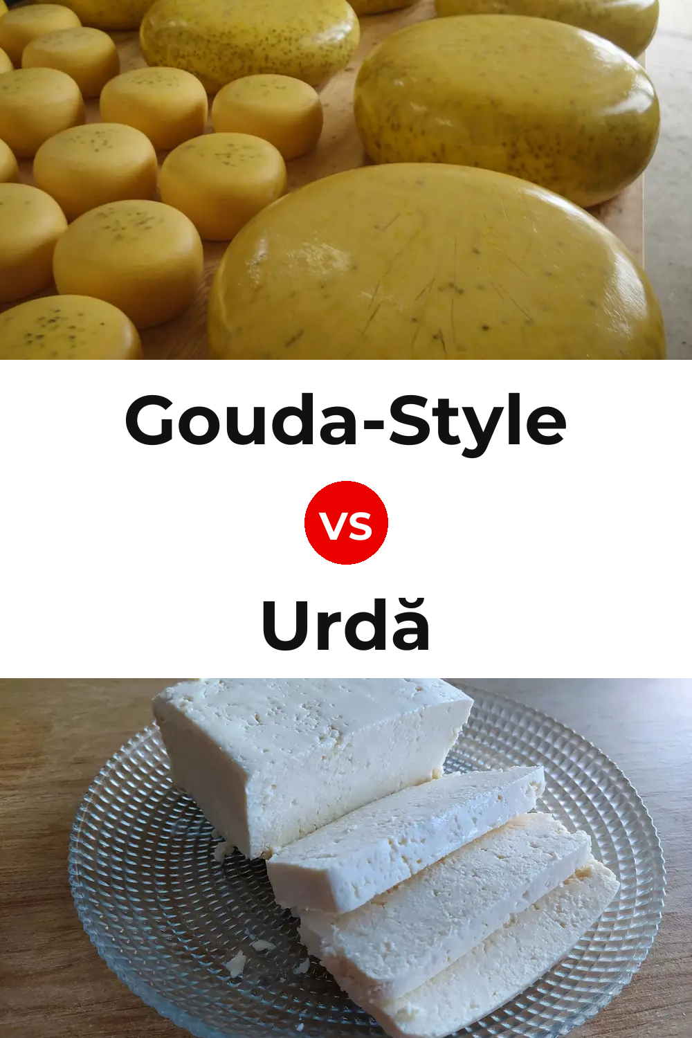 Gouda-Style Cheese vs Urdă Cheese Pinterest comparison