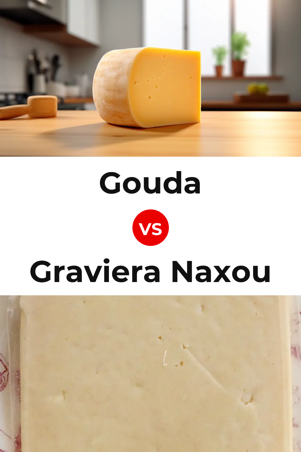 Gouda Cheese vs Graviera Naxou Cheese Pinterest comparison