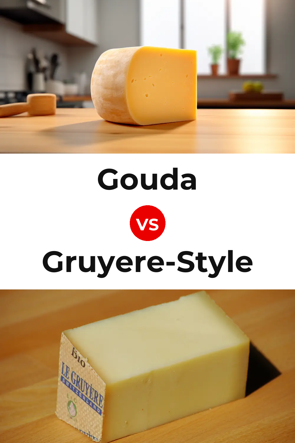 Gouda Cheese vs Gruyere-Style Cheese Pinterest comparison