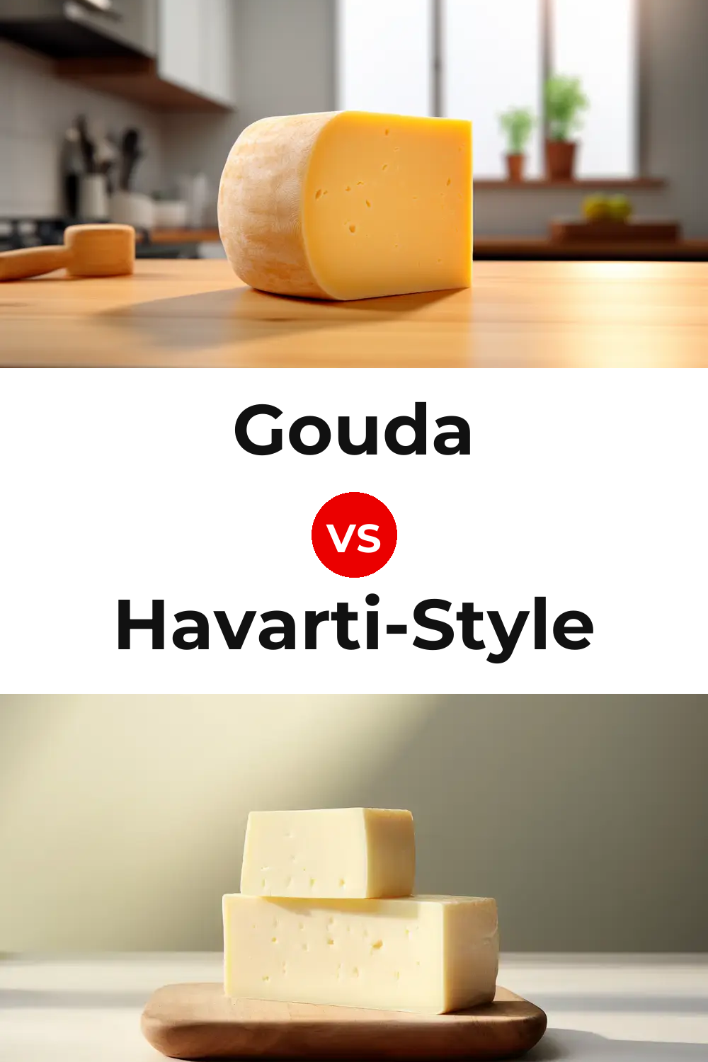 Gouda Cheese vs Havarti-Style Cheese Pinterest comparison