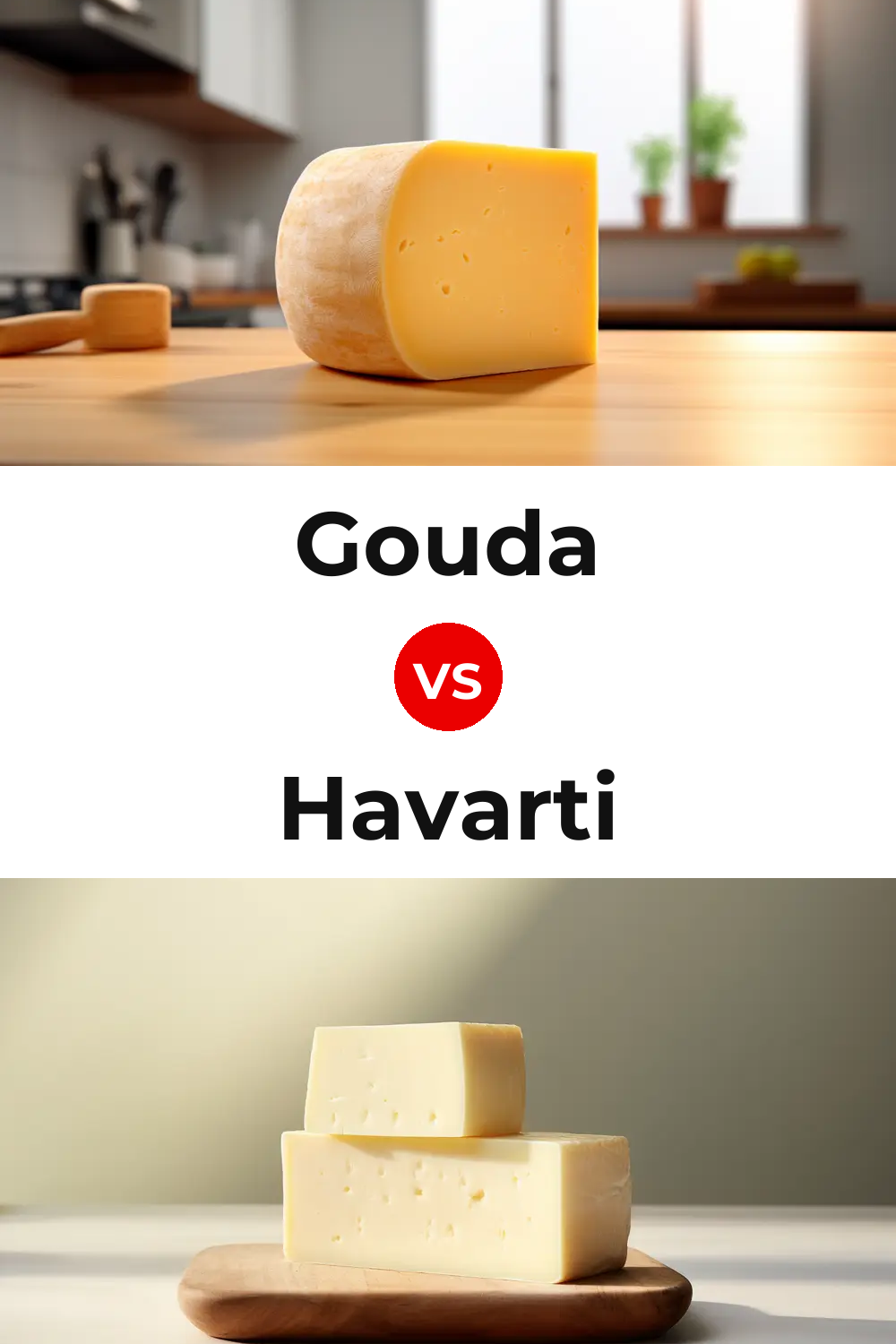Gouda Cheese vs Havarti Cheese Pinterest comparison